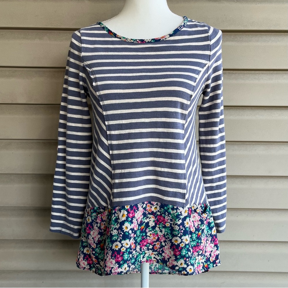•Anthropologie Postmark• Fairley Mixed Print Tunic Top - Size Small